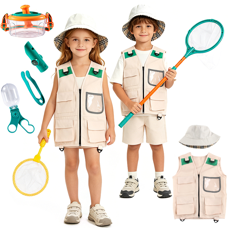 Outdoor Adventure Kit For Boys - Explorer Adventure Kit Outdoorvest en hoed