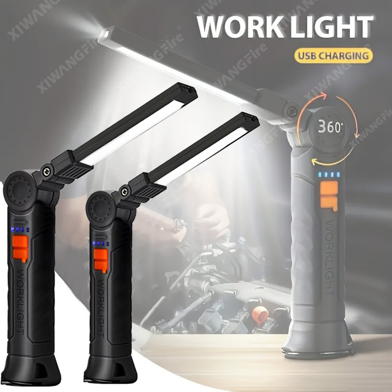 Outdoor Adventures - Oplaadbare LED-zaklamp Werklamp met magneet en