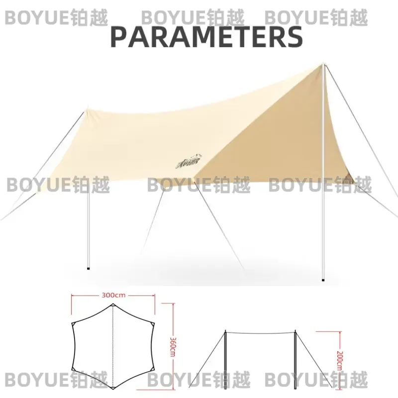 Hammock Rain Tarp - Outdoor Camping Zonnescherm Tarp Waterdicht Zonnescherm
