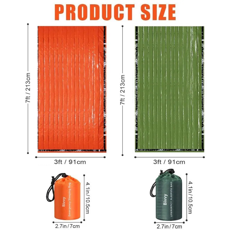 Bivy Sack Lightweight - Waterdichte lichtgewicht thermische noodslaapzak Bivy Sack