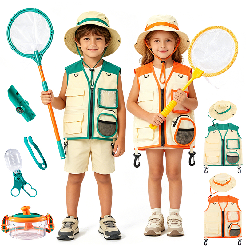 Outdoor Adventure Kit For Boys - Nature Explorer Adventure Kit Hoed Vest