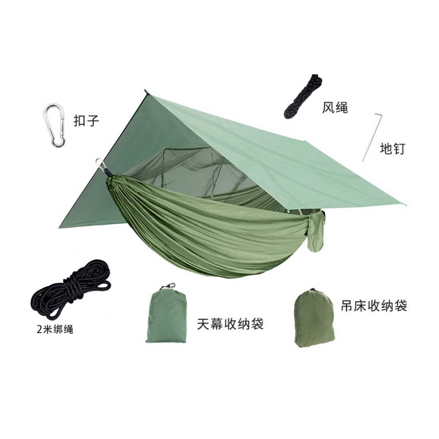 Buiten hangmat met muskietenne - Hammock Rain Tarp recensie en prijs