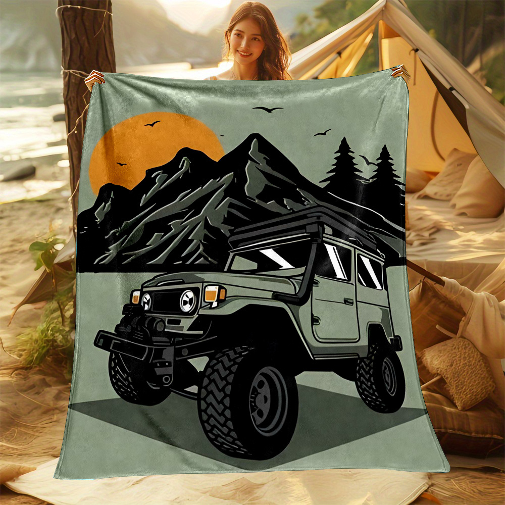 Gezellige Camping Jeep Illustr - Outdoor Adventure Jeep recensie en prijs