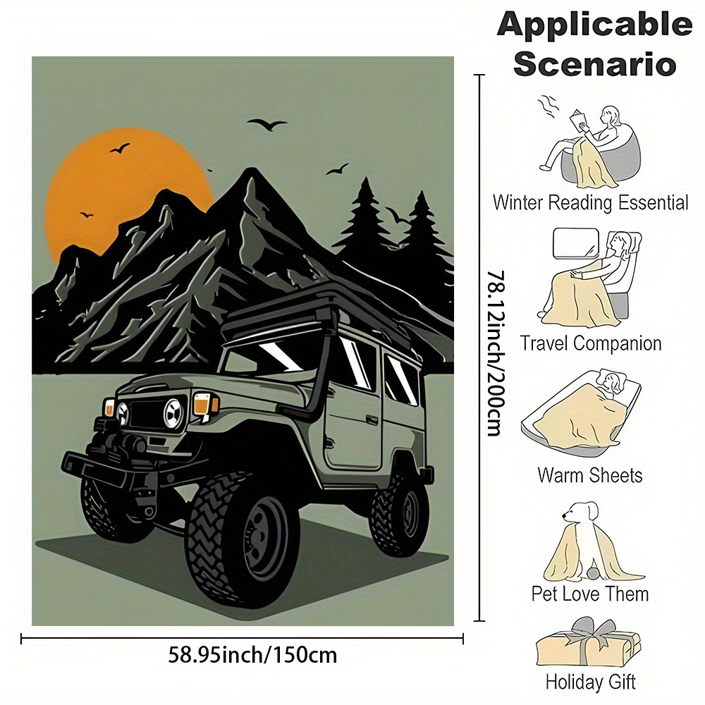 Gezellige Camping Jeep Illustr - Outdoor Adventure Jeep recensie en prijs