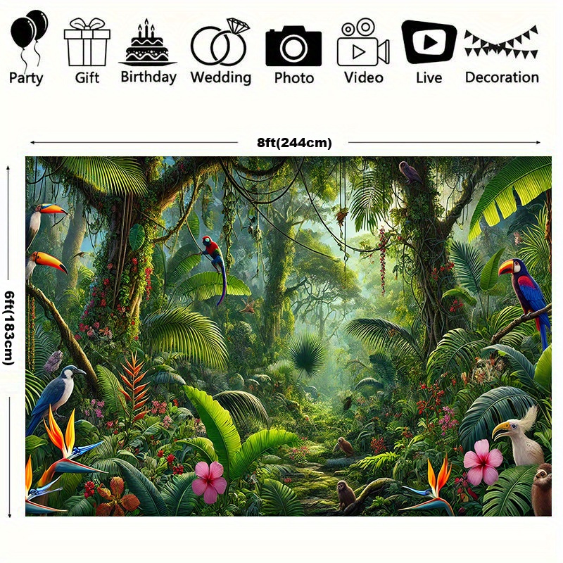 1pc Jungle Avontuur Achtergron - Outdoor Adventure Background recensie en prijs